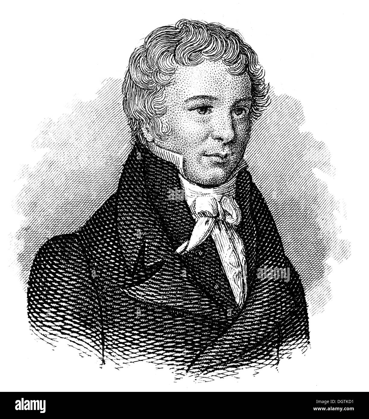 Friedrich Wilhelm Christian Carl Ferdinand von Humboldt, 1767 - 1835, un chercheur allemand, homme d'État Banque D'Images