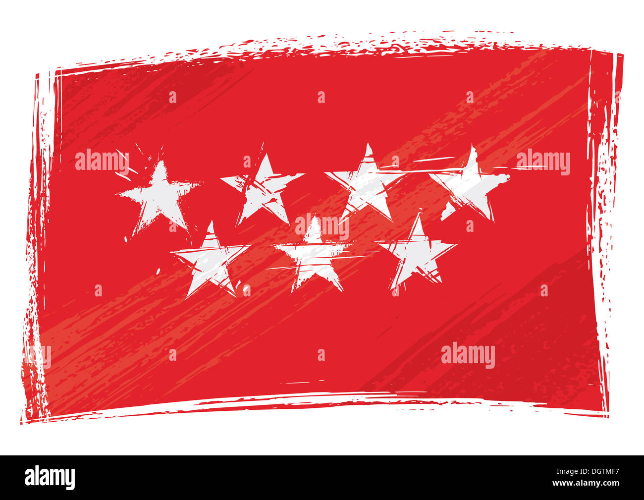 Communauté de Madrid Grunge flag Banque D'Images