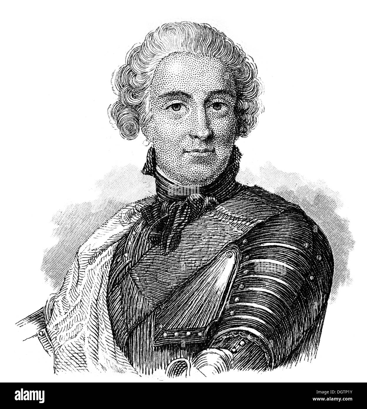 Maurice, comte de Saxe, Maurice de Saxe, 1696 - 1750, un soldat Saxon en français, Maréchal Général de France, Banque D'Images