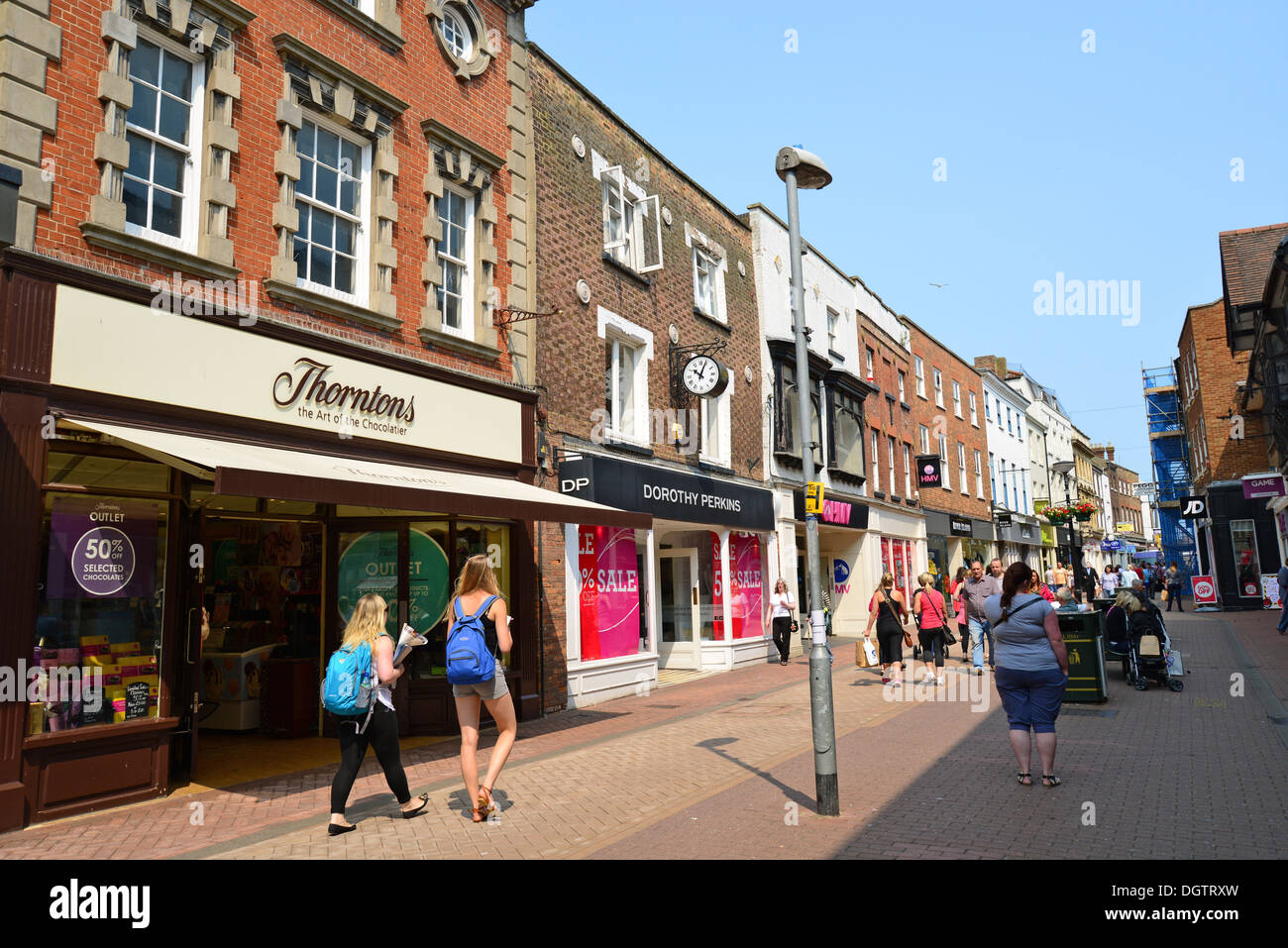 High Street, King's Lynn, Norfolk, Angleterre, Royaume-Uni Banque D'Images