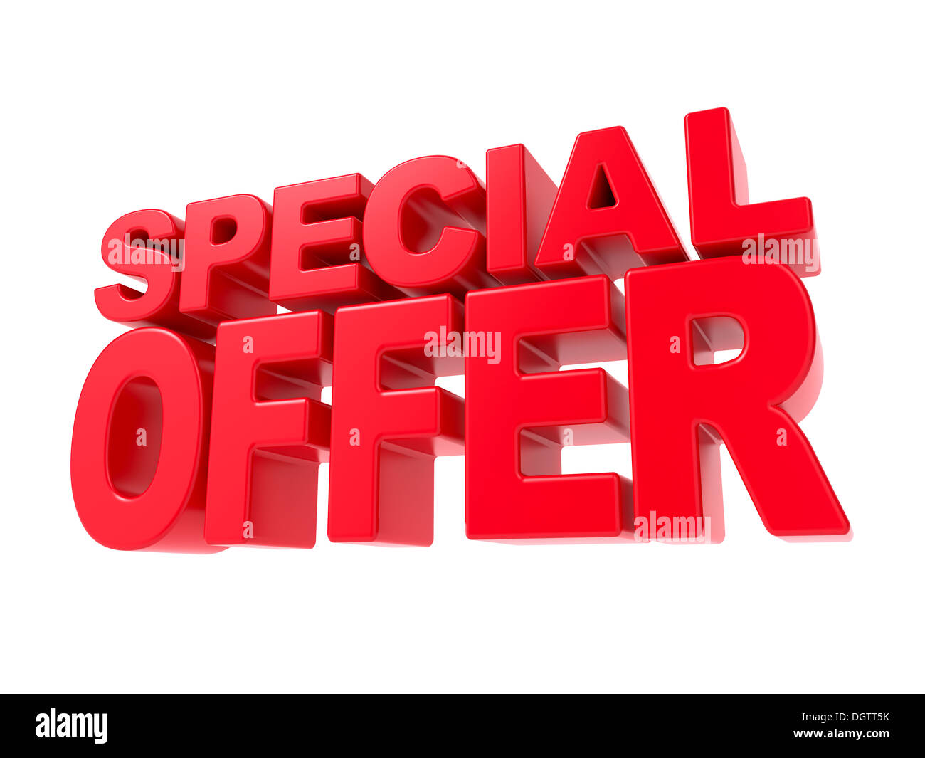 Offre spéciale - Texte 3D rouge. Banque D'Images