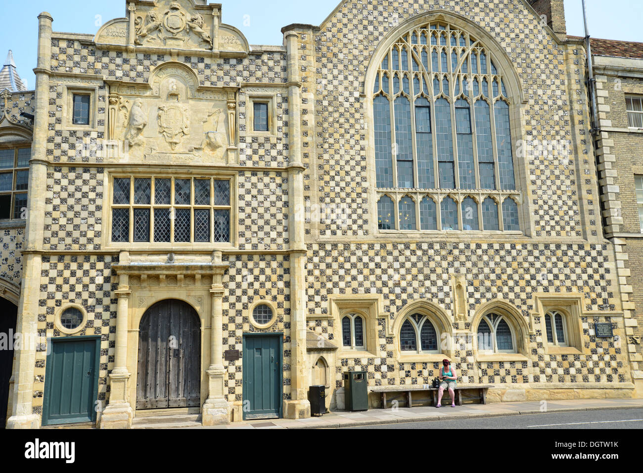 15e siècle Town Hall et Trinity Guildhall, marché le samedi Place, King's Lynn, Norfolk, Angleterre, Royaume-Uni Banque D'Images