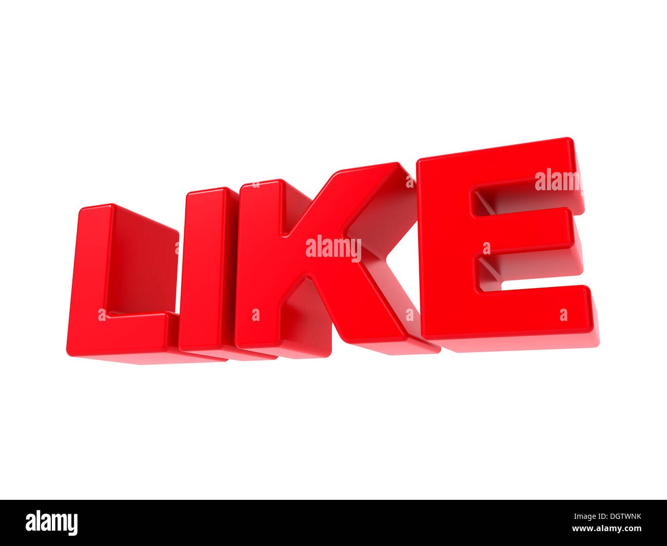 - Rouge comme du texte 3D. Banque D'Images