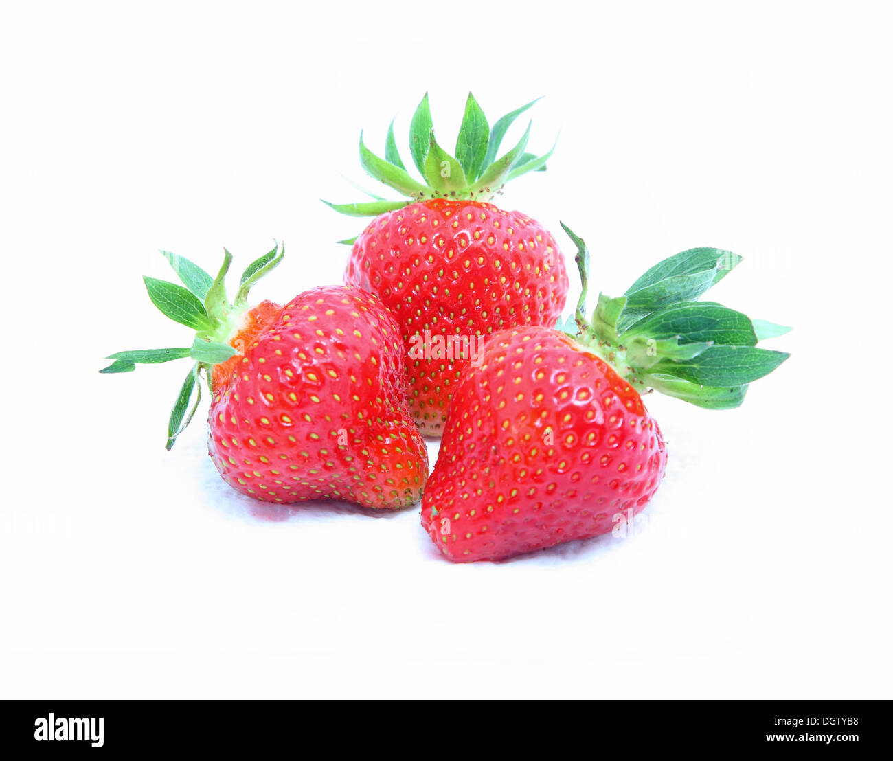 Les fraises isolé sur fond blanc Banque D'Images