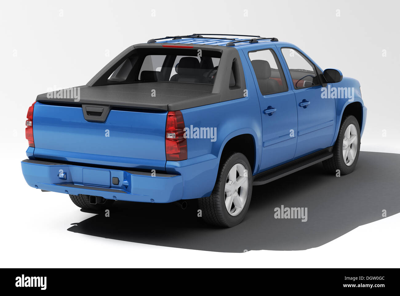 Van commercial blanc Banque D'Images