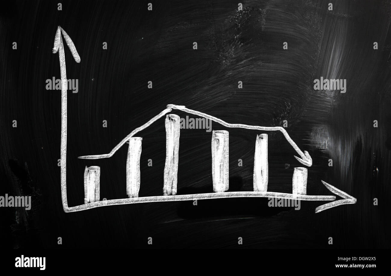 Graphique montrant les bénéfices en hausse Banque D'Images