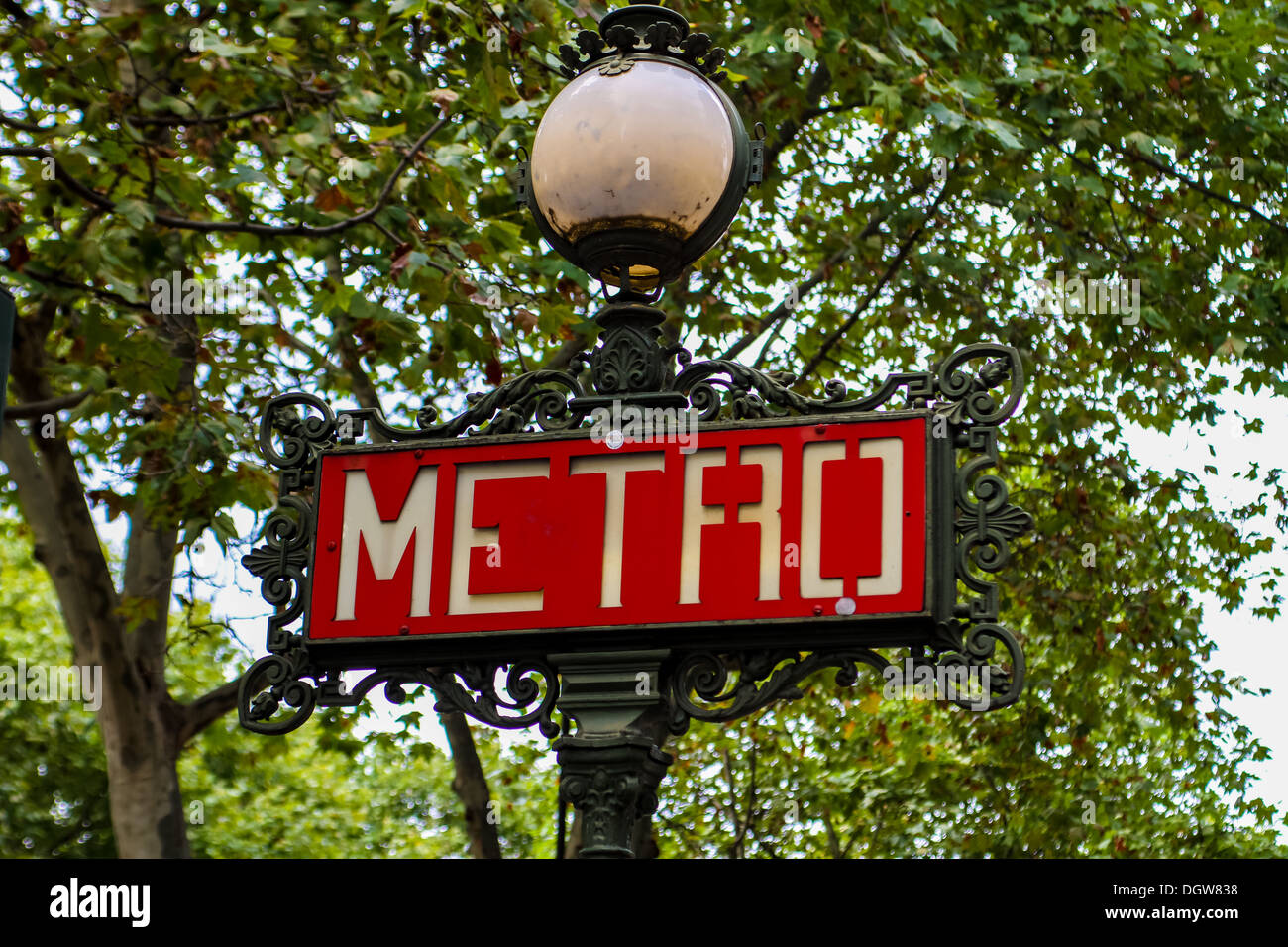 Paris Metro sign Banque D'Images