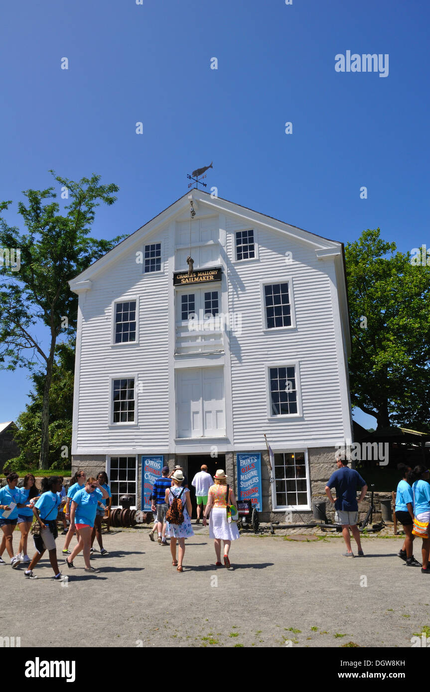 Voyage Scolaire à Mystic Seaport, Connecticut, USA Banque D'Images