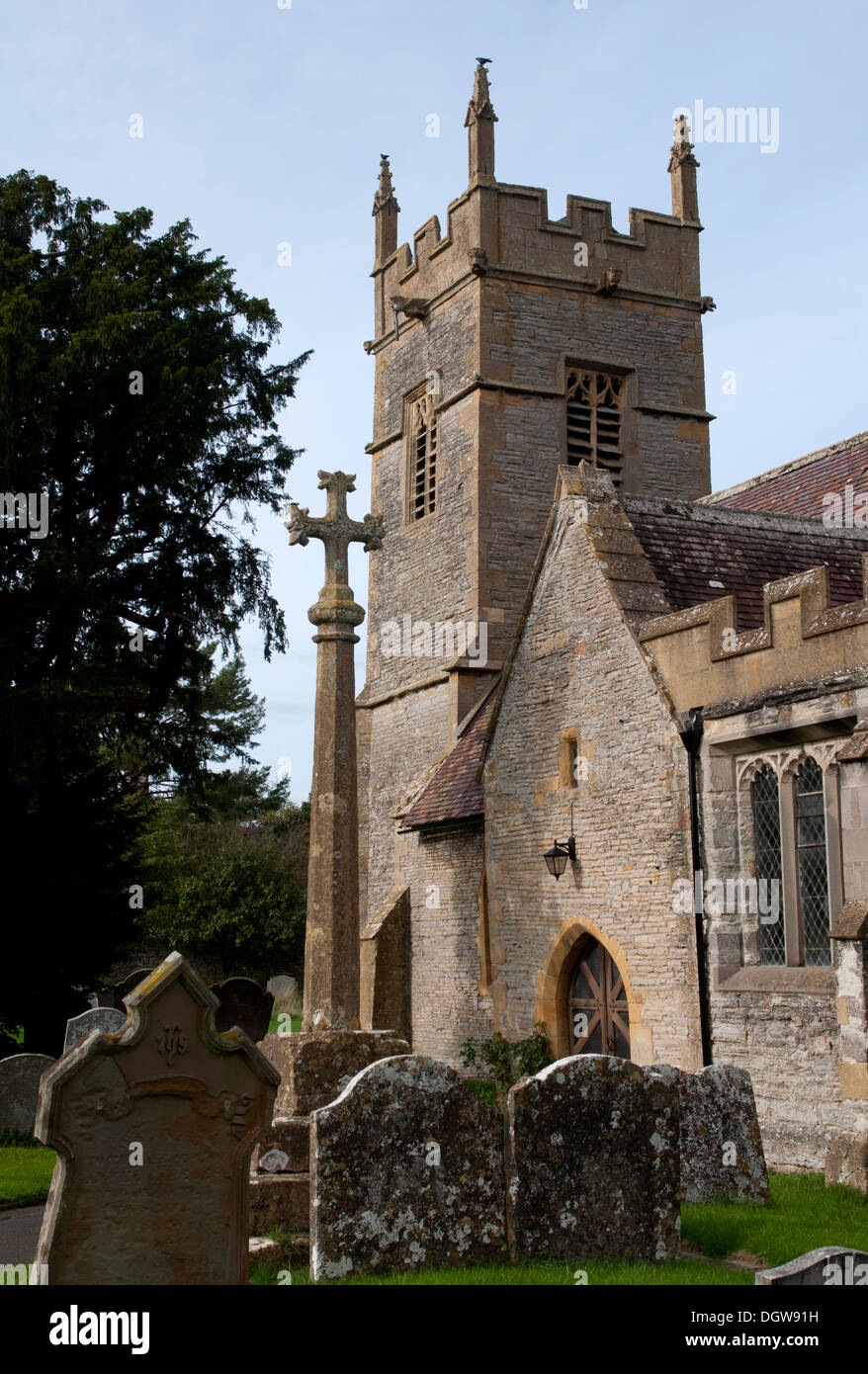 Église Saint Nicolas, Middle Littleton, Vale of Evesham, Worcestershire, Royaume-Uni Banque D'Images