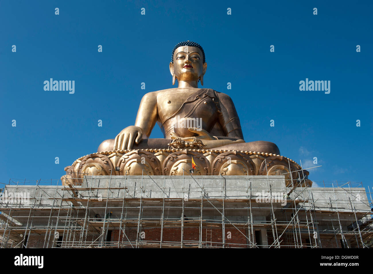 Le bouddhisme tibétain, la statue du Grand Bouddha, Big Buddha, statue de bronze, Thimphu, l'Himalaya, Royaume du Bhoutan Banque D'Images