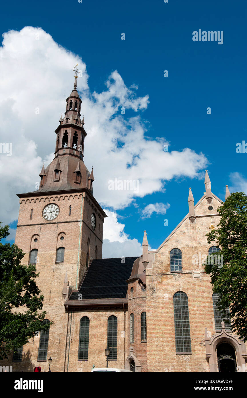 La Cathédrale d'Oslo, Oslo Domkirke, la cathédrale luthérienne, Oslo, Norvège, Scandinavie, Europe du Nord, Europe Banque D'Images