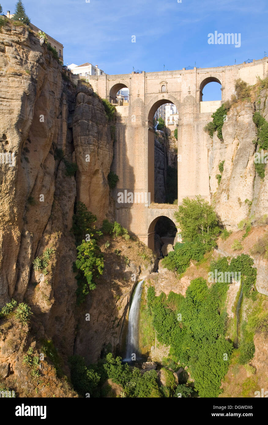 Nouveau pont Puente Nuevo Ronda, province de Malaga, Espagne Banque D'Images