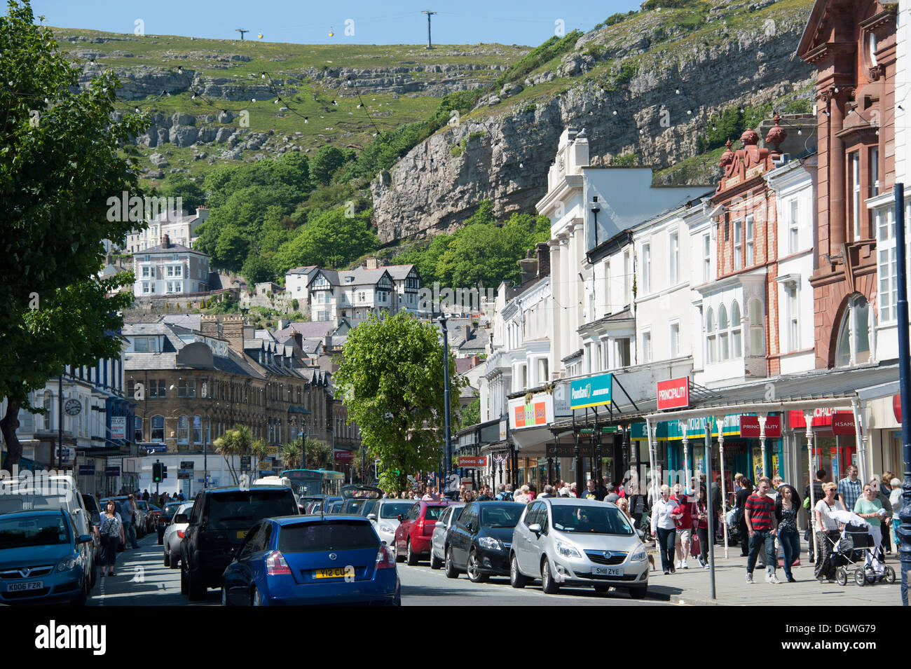 High Street Llandudno North Wales UK Banque D'Images