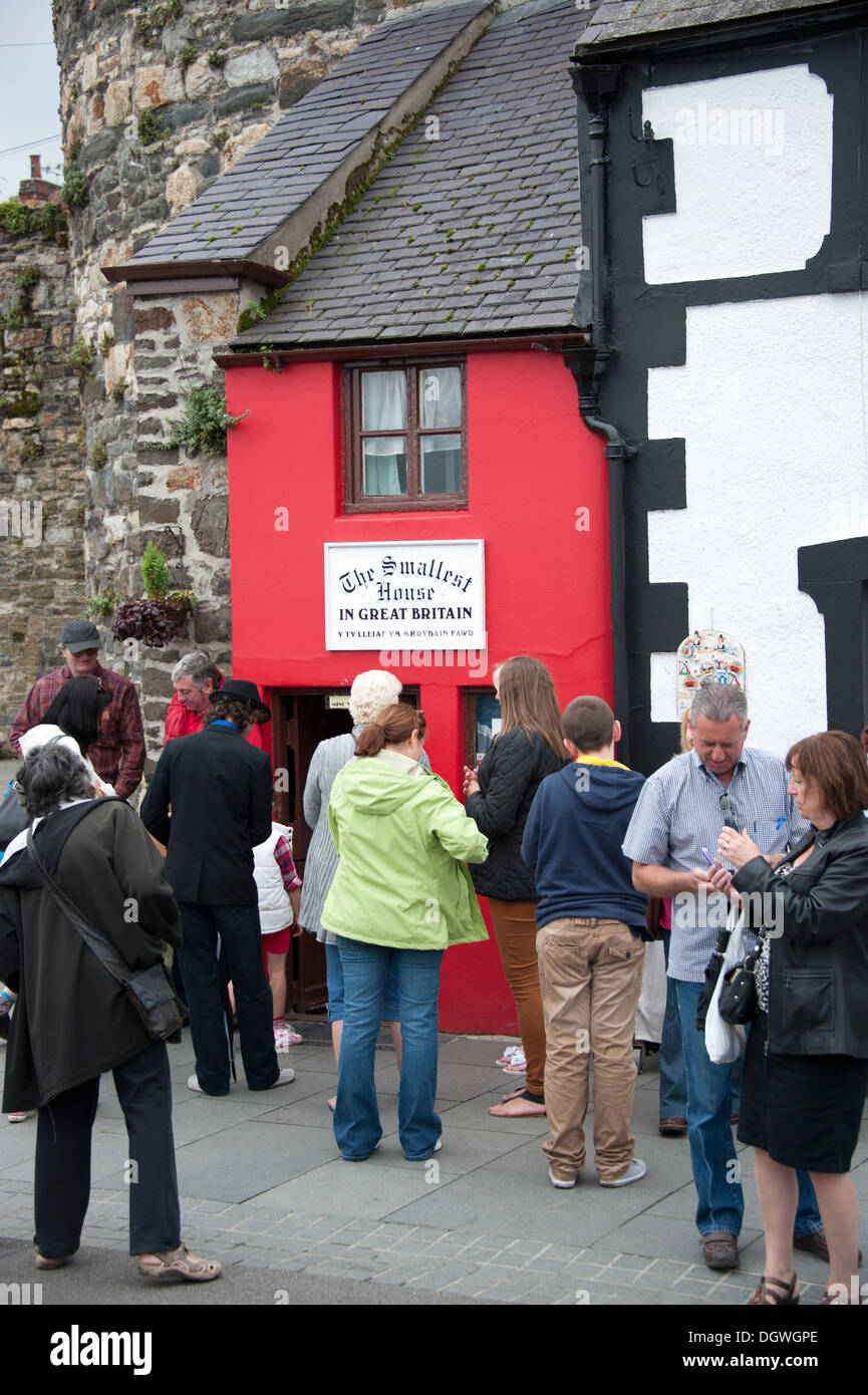 Plus petite maison en Grande-Bretagne Galles Conwy UK Banque D'Images
