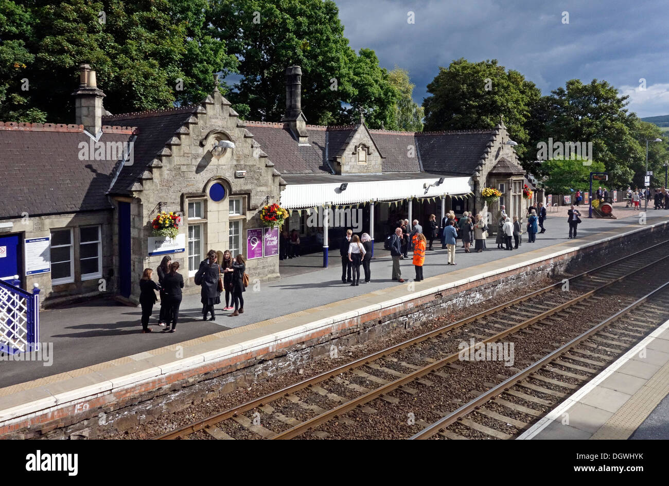 La gare de Pitlochry Pitlochry dans le district de Perth and Kinross en Écosse Banque D'Images