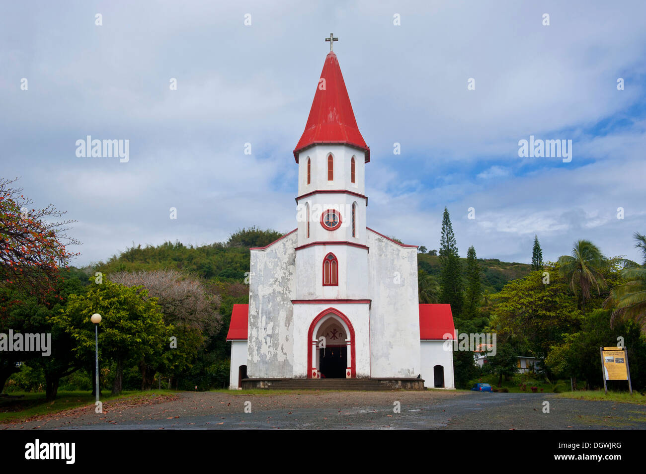 Église de la mission, Poindimié Poindimié, Province du Nord, la Grande Terre, Nouvelle Calédonie, France Banque D'Images