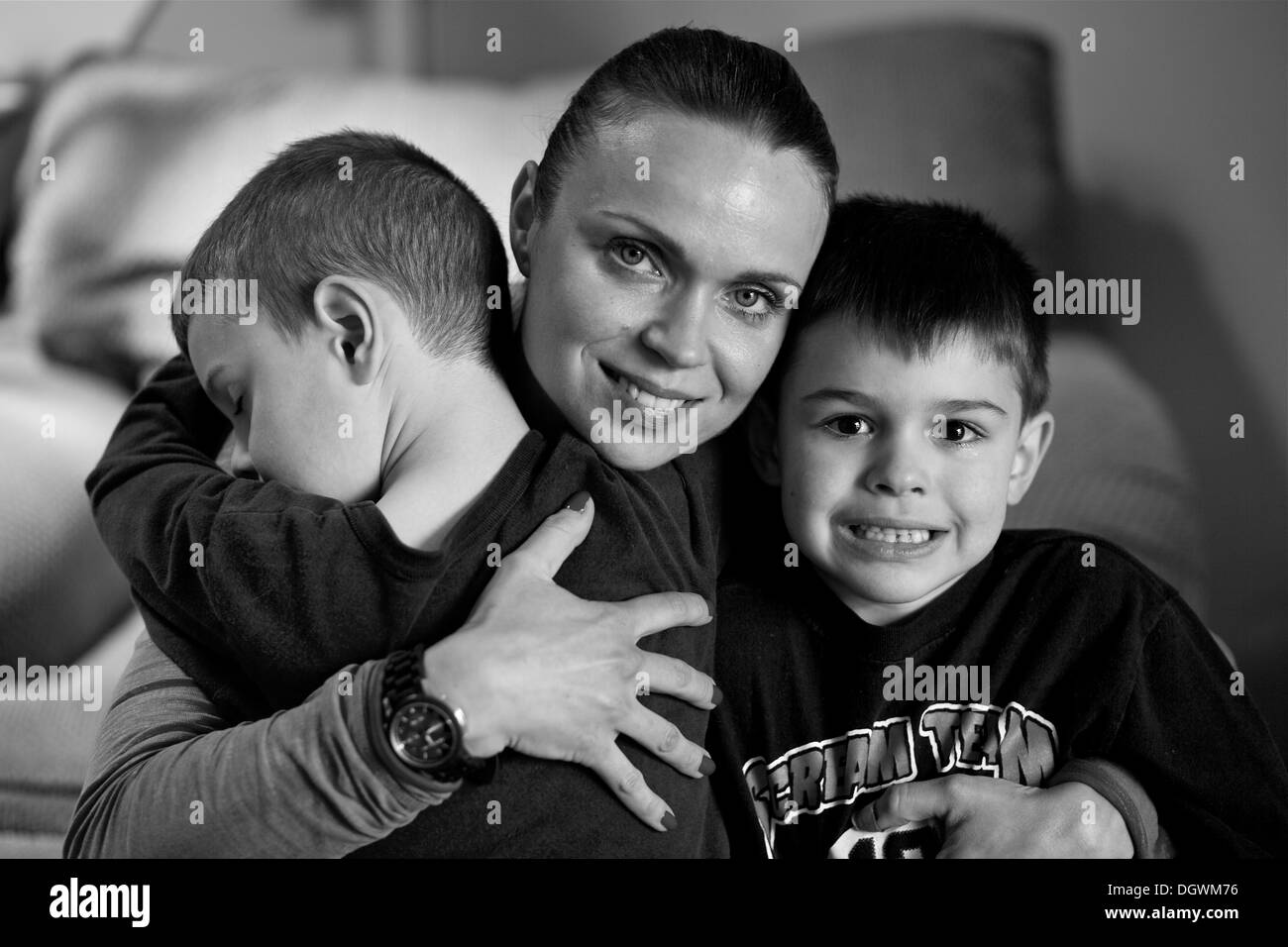 Mère et fils Banque D'Images