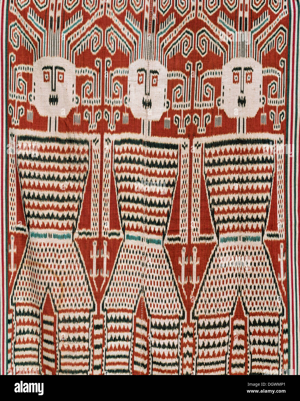 Tissé, l'artisanat, de l'ethnie de l'Iban, Skrang River, Rajang, Sarawak, Bornéo, Malaisie Banque D'Images