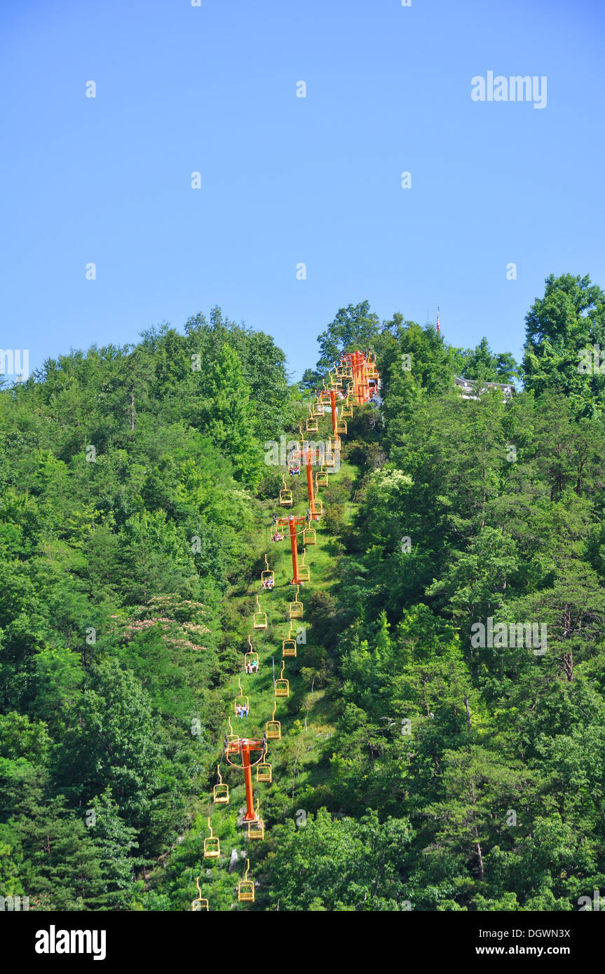 Ober Gatlinburg téléski de Gatlinburg, Tennessee, États-Unis Banque D'Images