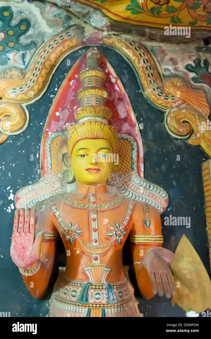 La ressemblance de la divinité Saman, la divinité gardienne de l'île de Sri Lanka, Pilikuttuwa Pilikuttuwa, Temple bouddhiste, le Sri Lanka Banque D'Images