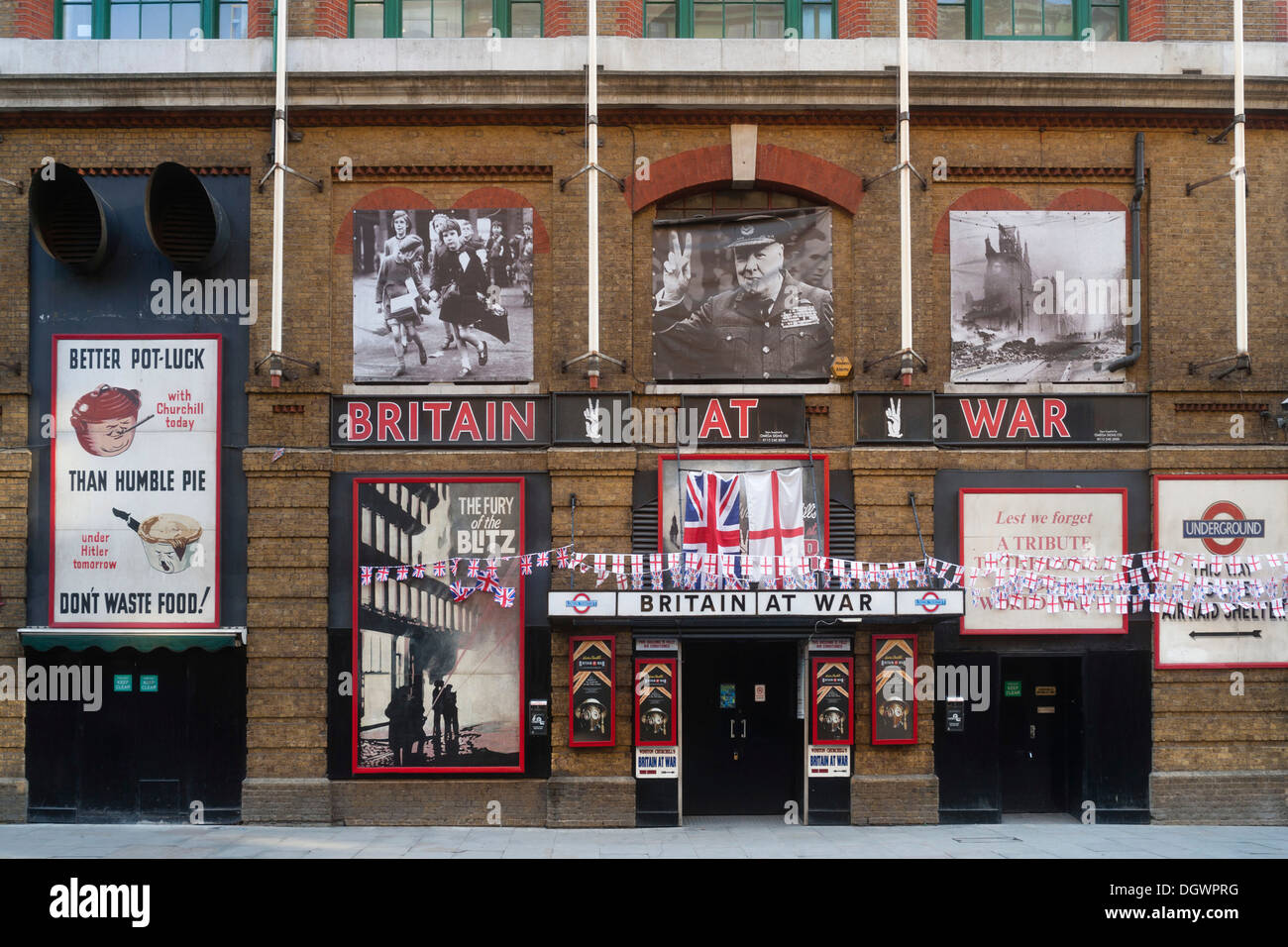 Au Musée de la guerre, la station Pont de la Grande-Bretagne à la guerre, Londres, Angleterre, Royaume-Uni, Europe Banque D'Images