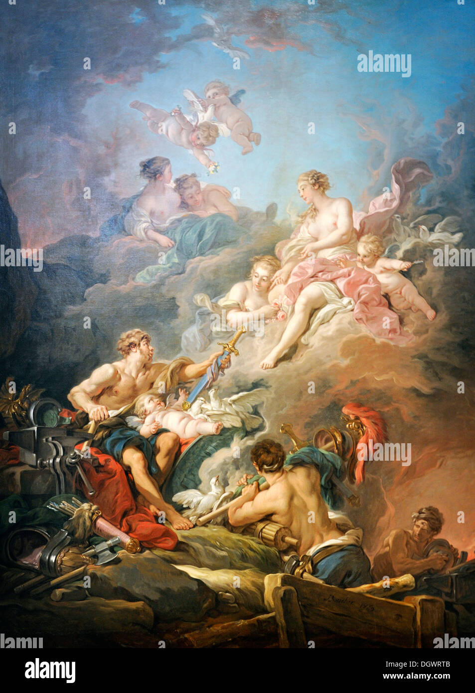 Vénus à Vulcan's forge - par François Boucher, 1769 Banque D'Images