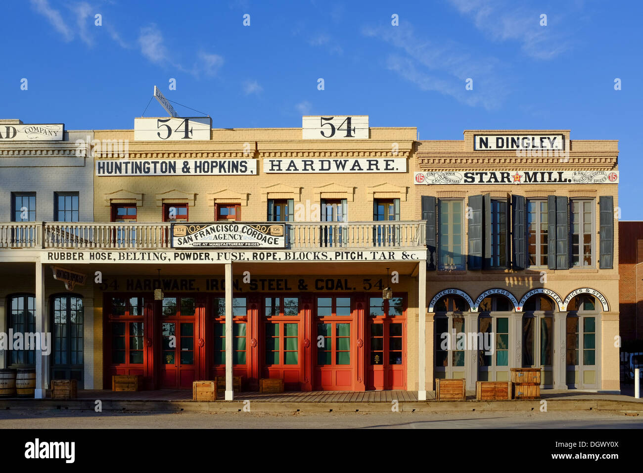 Dans un magasin avant Old Sacramento State Historic Park, Californie Banque D'Images