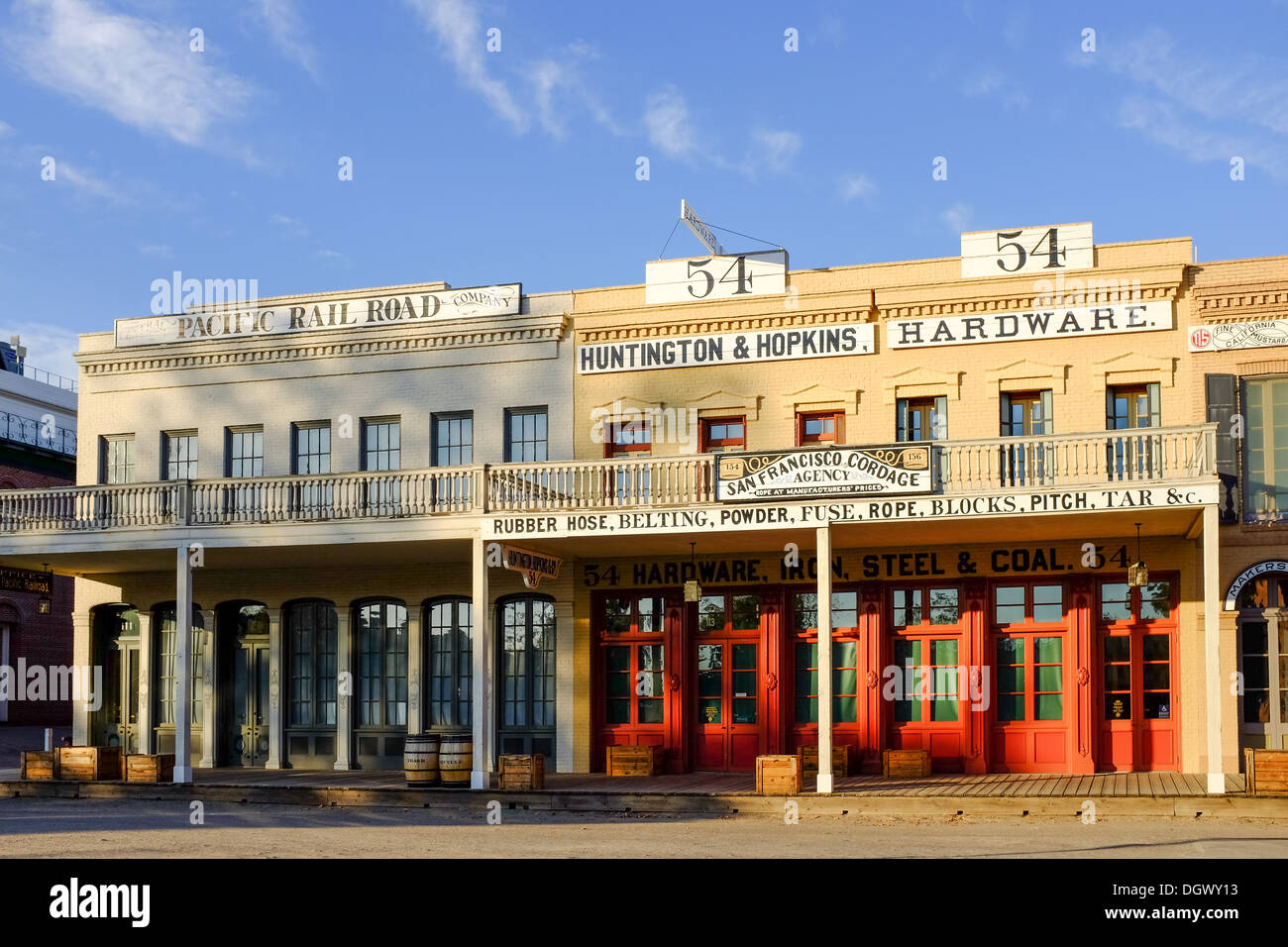 Dans un magasin avant Old Sacramento State Historic Park, Californie Banque D'Images