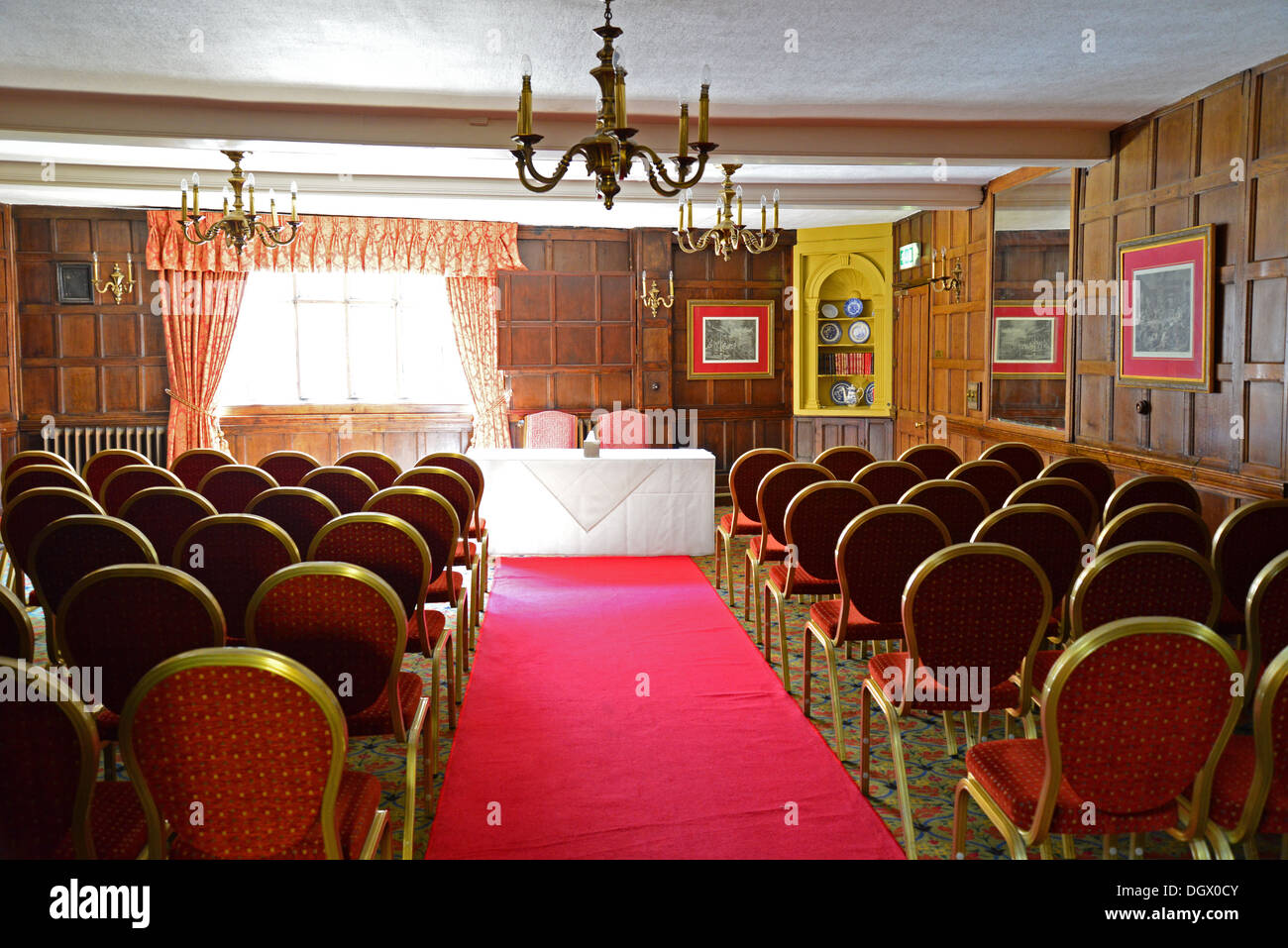 Oak Room Suite salle de conférence à Maids Head Hotel, Tombland, Norwich, Norfolk, England, United Kingdom Banque D'Images