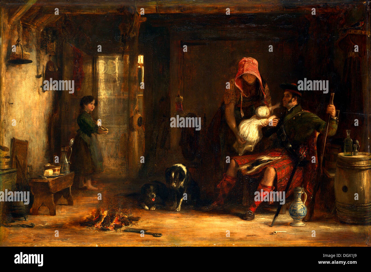 La famille des Highlands - par David Wilkie, 1824 Banque D'Images