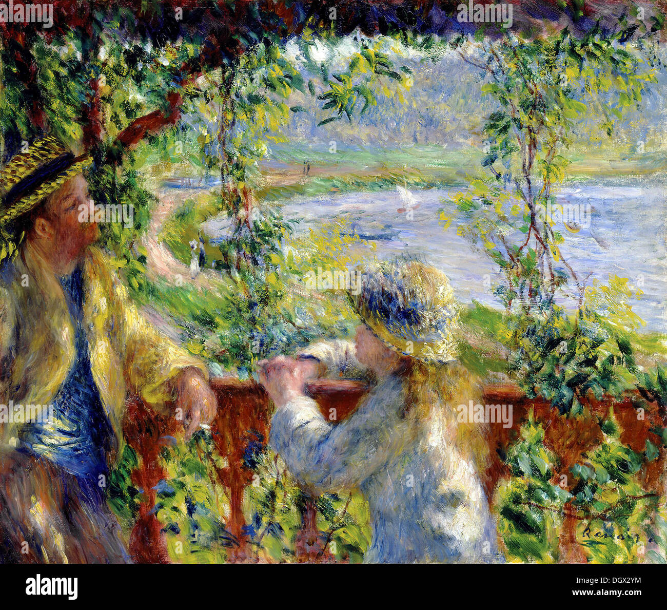 Par l'eau - par Pierre-Auguste Renoir, 1880 Banque D'Images