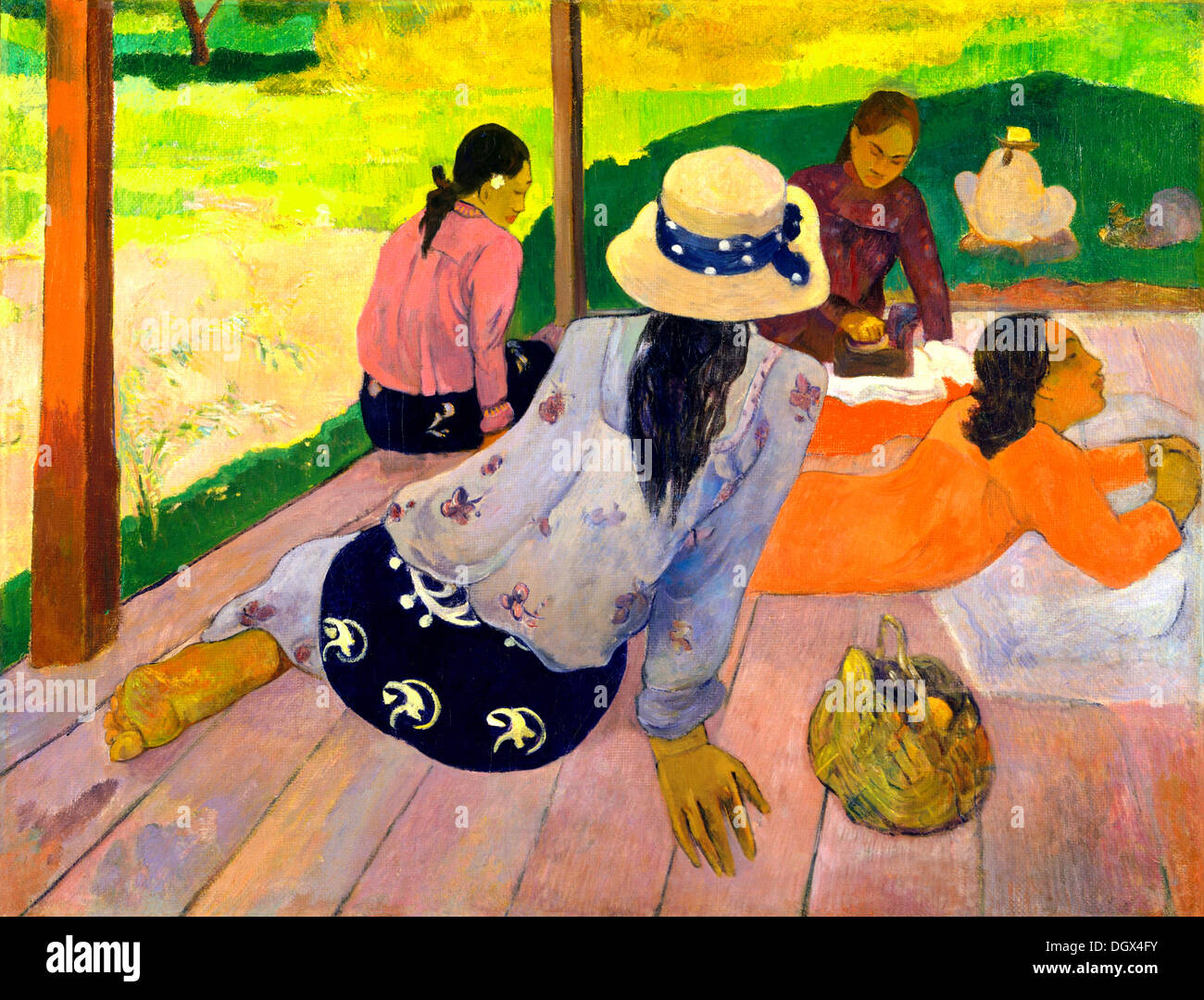 Siesta - par Paul Gauguin, 1894 Banque D'Images