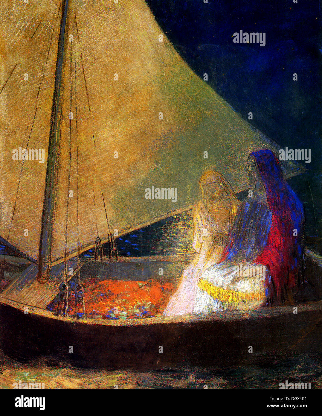 Voile avec deux figures - d'Odilon Redon, 1902 Banque D'Images