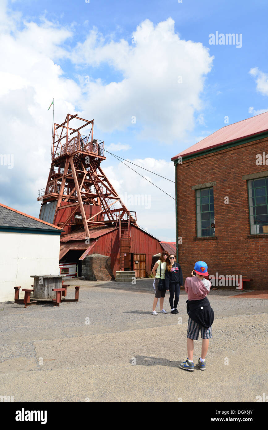 Tour à tête plate au musée national du charbon Big Pit, Blaenavon, Torfaen (Tor-faen), pays de Galles (Cymru), Royaume-Uni Banque D'Images