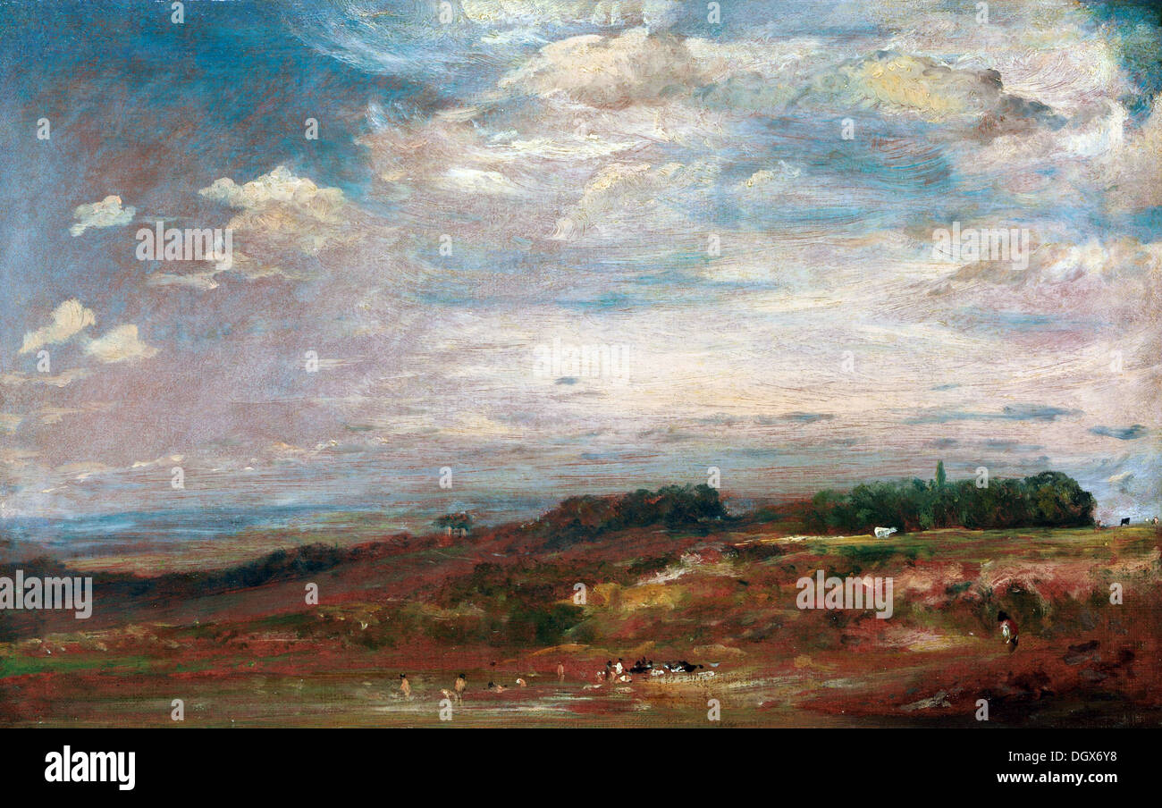 Hampstead Heath avec baigneurs - par John Constable, 1822 Banque D'Images