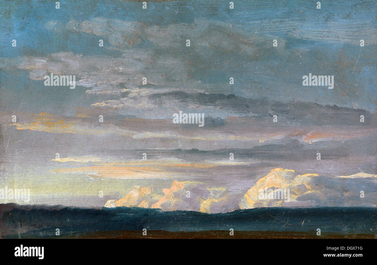 L'étude Cloud - par Johan Christian Dahl, 1800 Banque D'Images