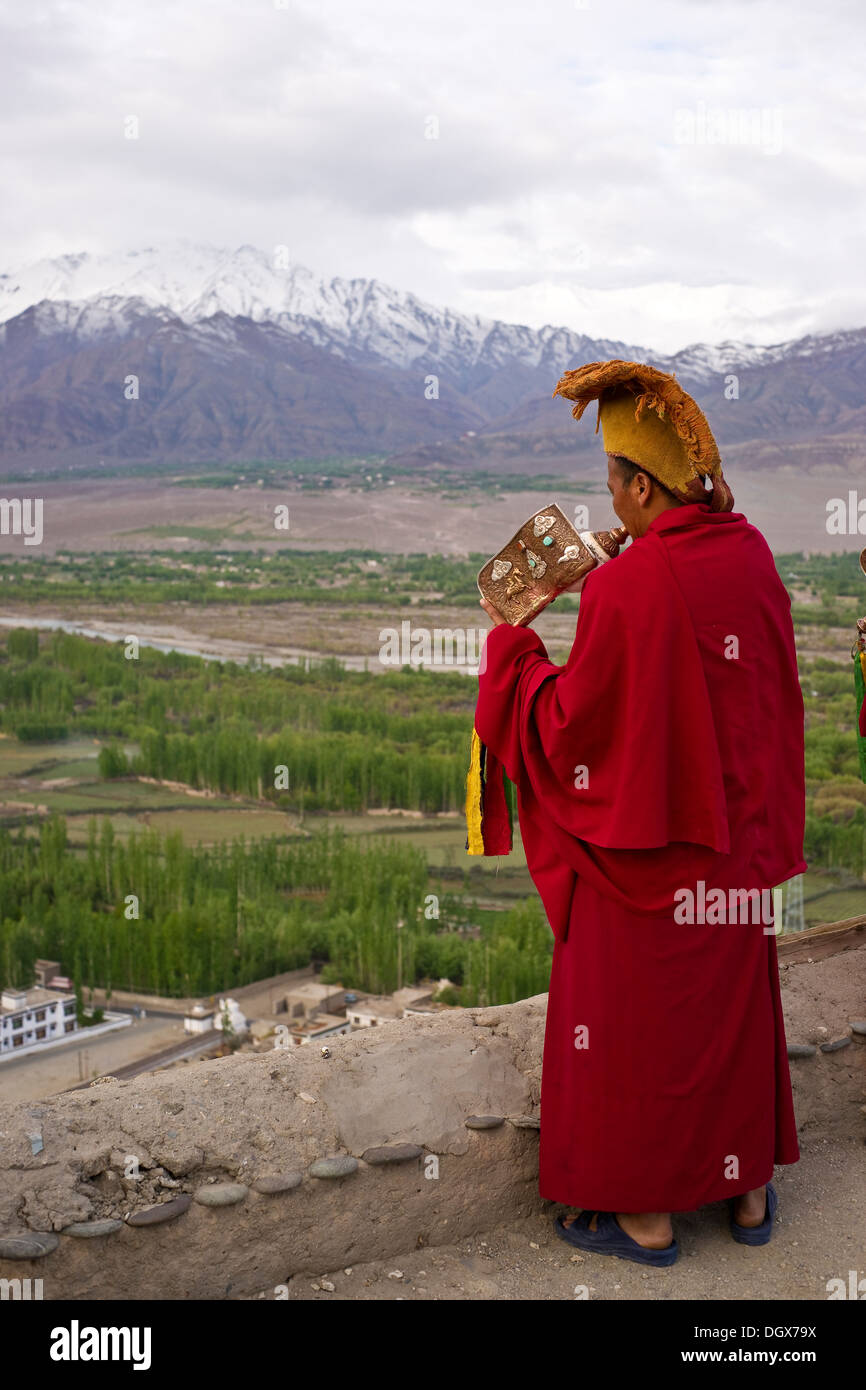 Moine tibétain Banque D'Images