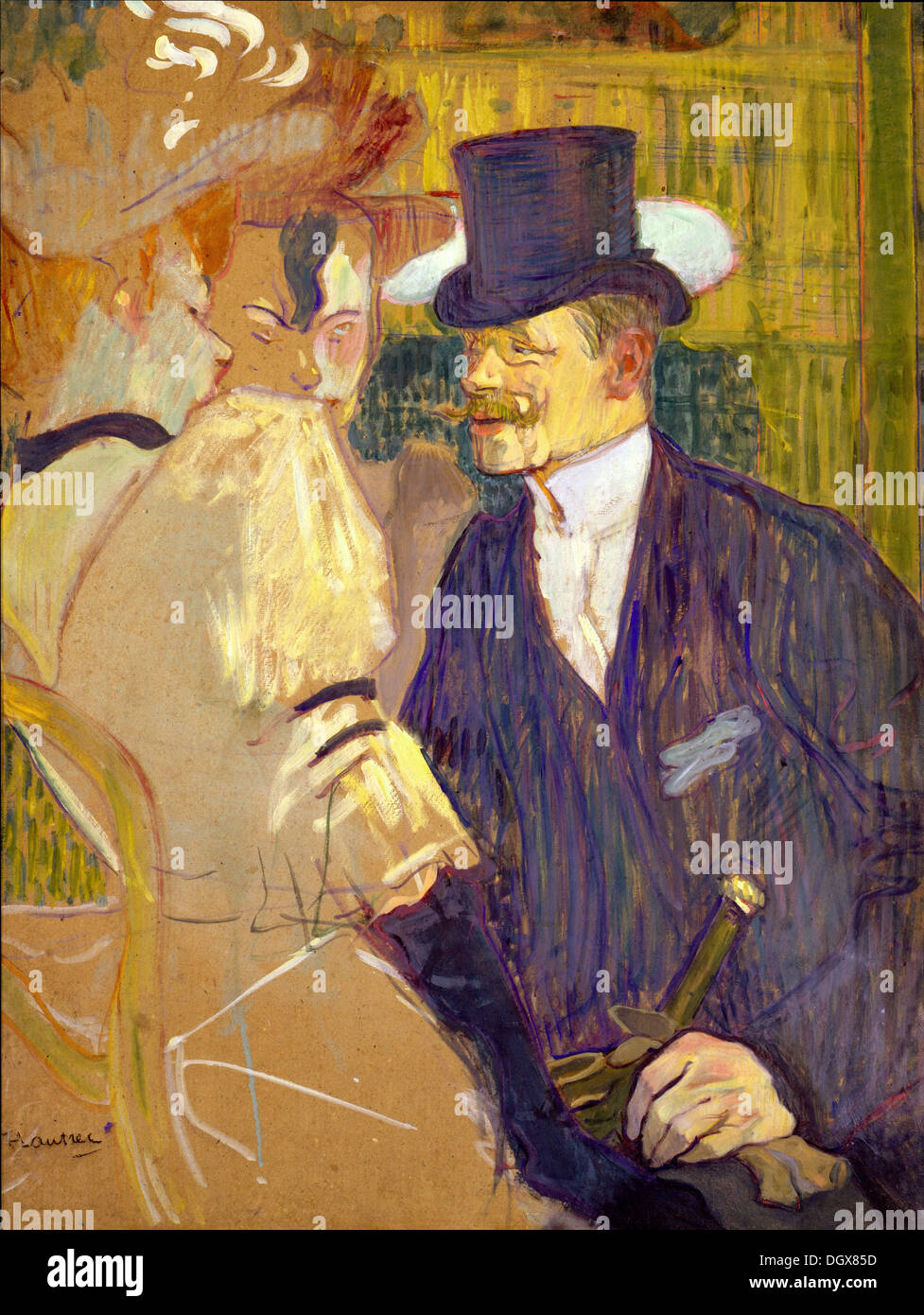 L'ANGLAIS (WILLIAM Tom Warrener) au Moulin Rouge - par Henri de Toulouse-Lautrec, 1892 Banque D'Images