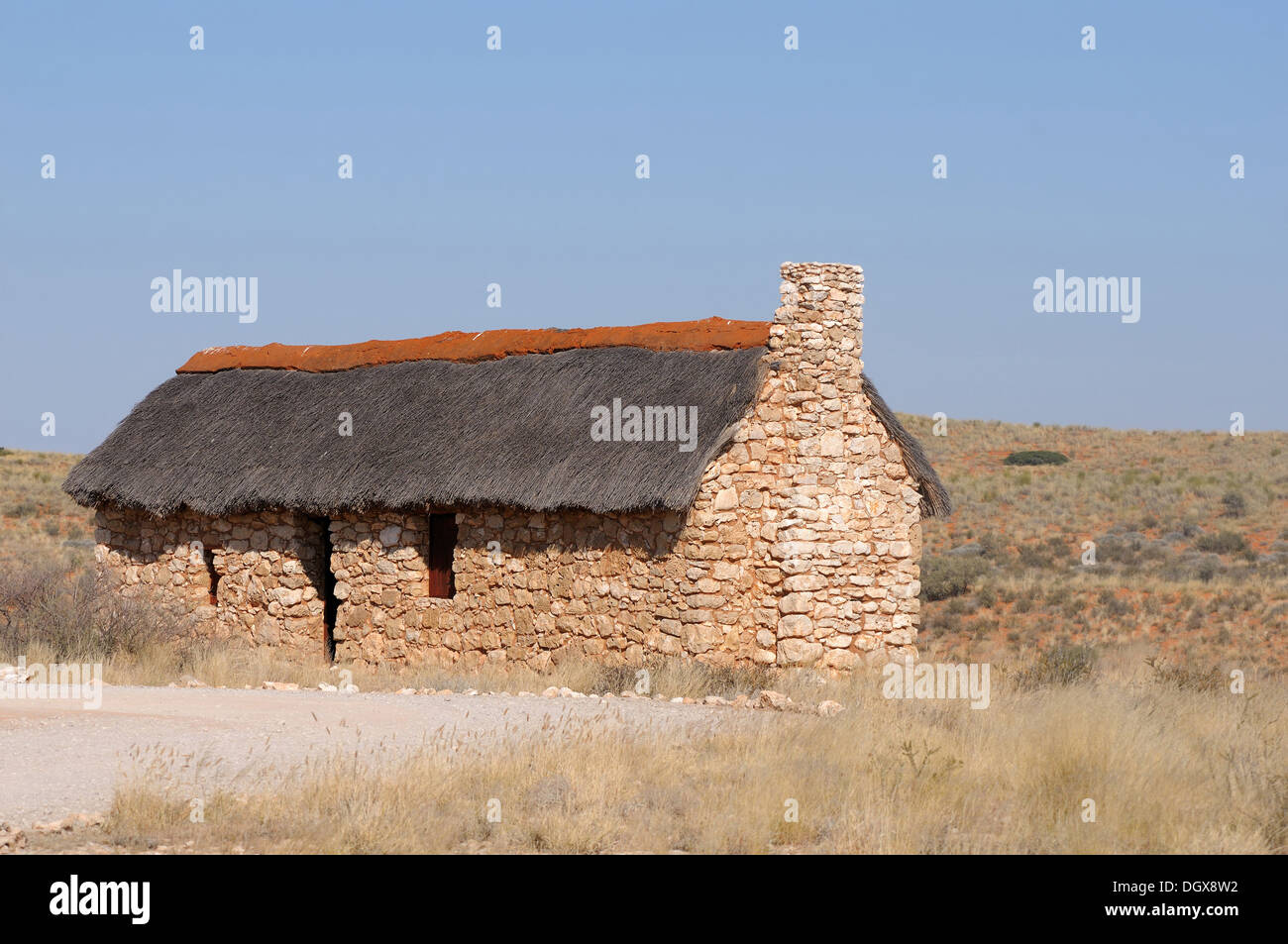 Colon historique home à Auchterlonie dans le parc transfrontalier de Kgalagadi. Banque D'Images