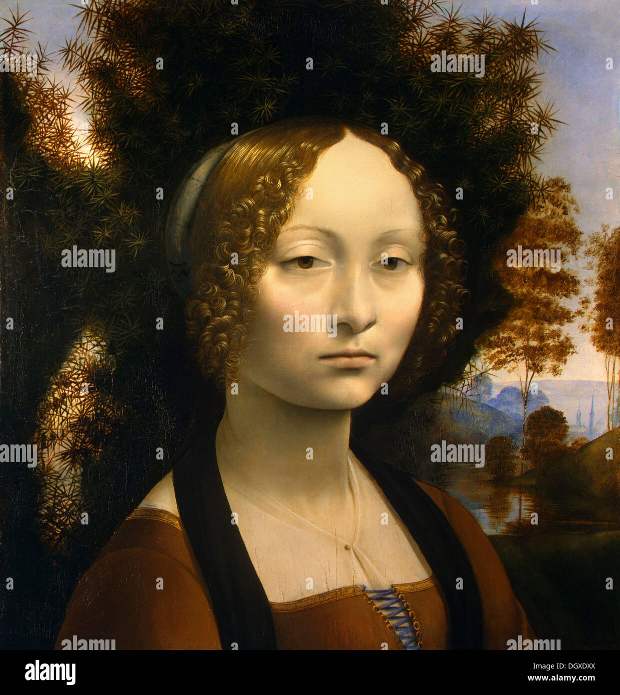 Ginevra de' Benci - par Leonardo da Vinci, 1478 Banque D'Images
