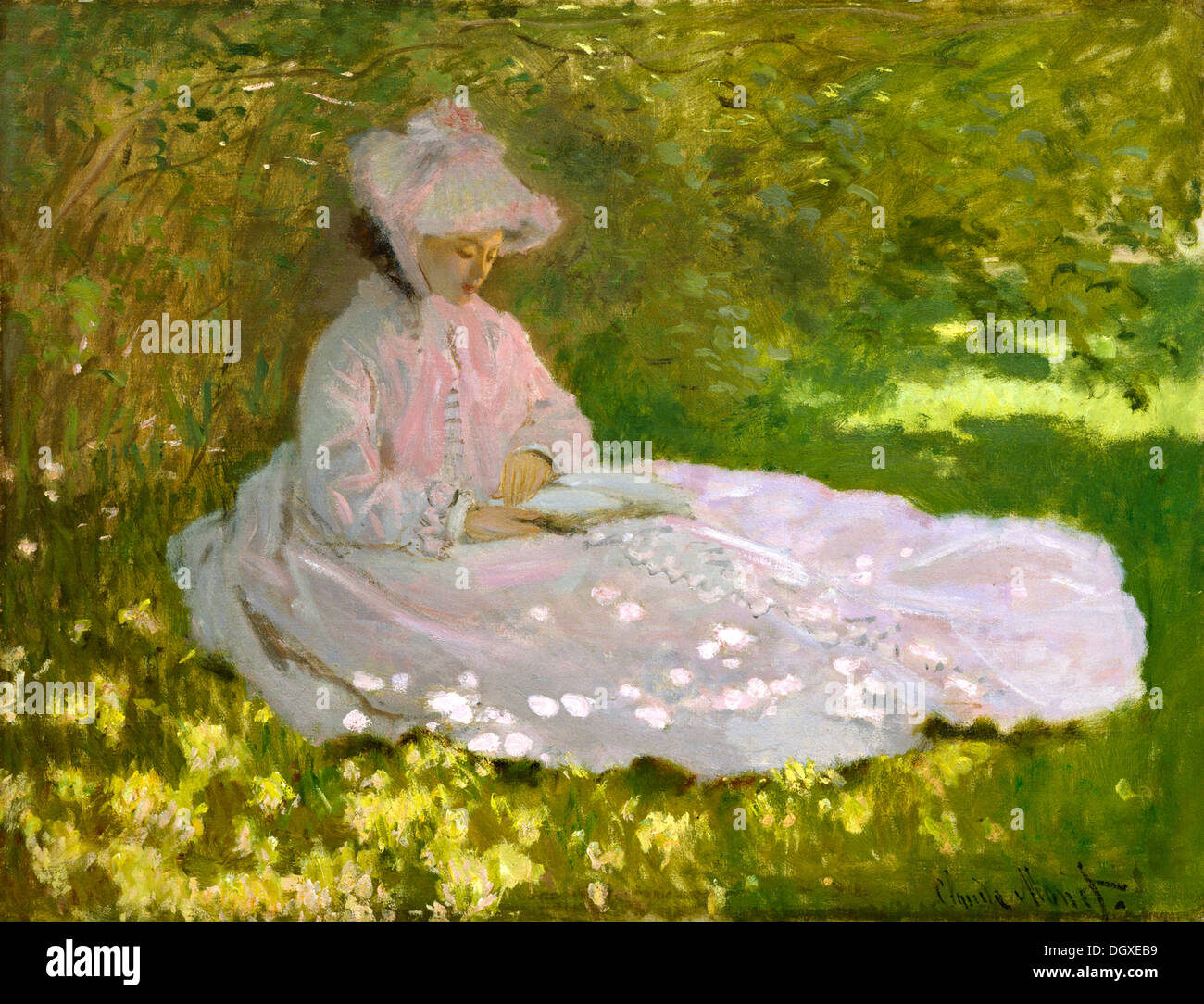 Printemps - par Claude Monet, 1872 Banque D'Images