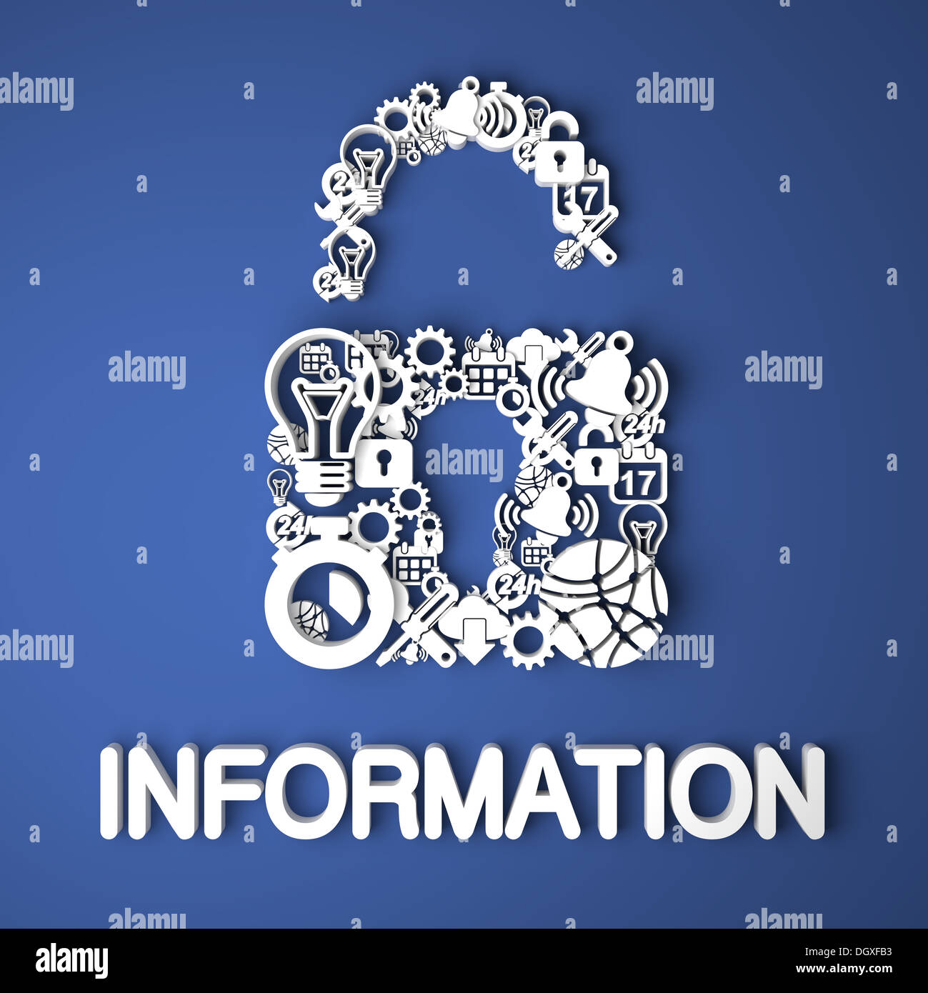 Concept d'information. Banque D'Images