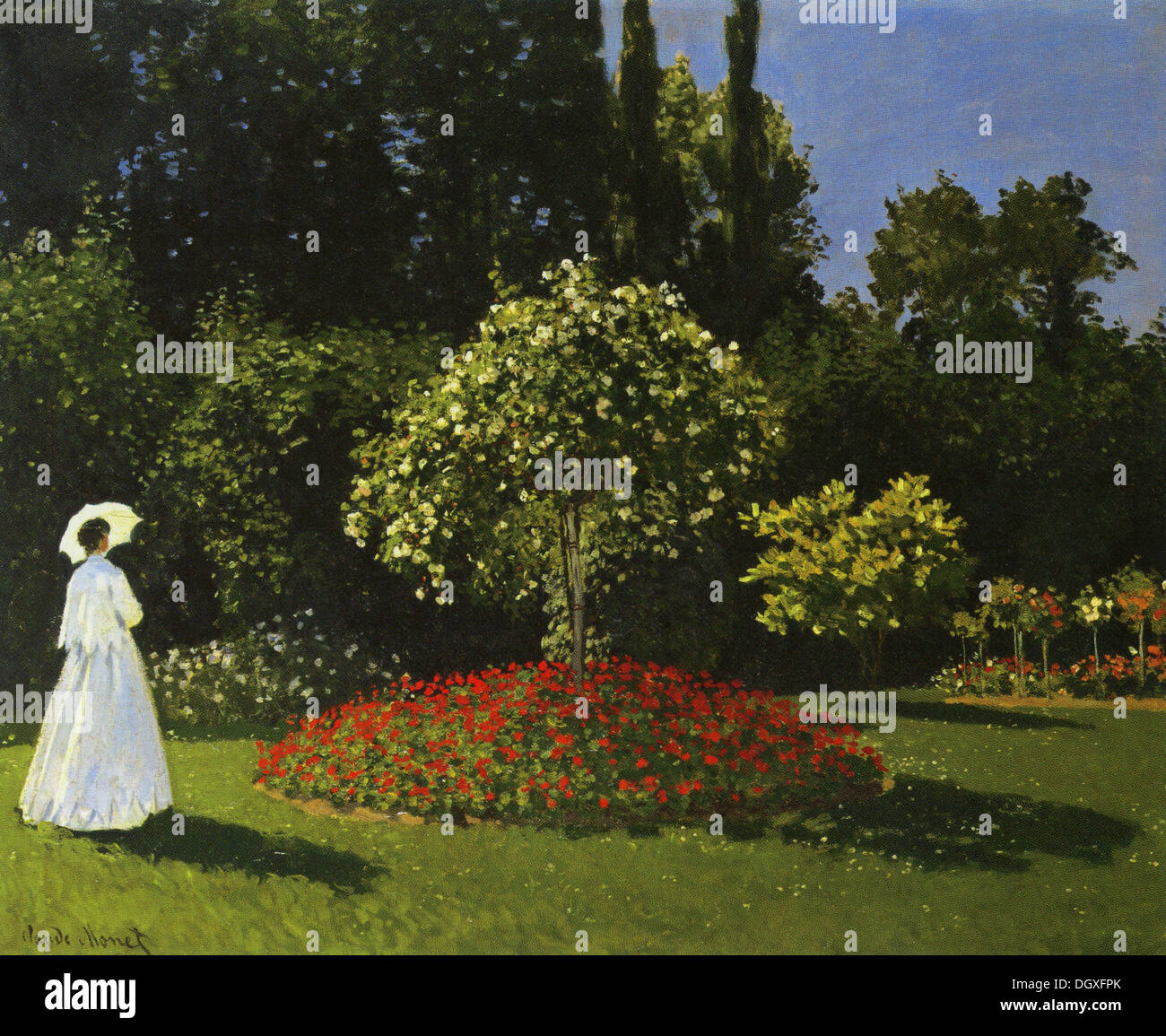 Femme dans un jardin - par Claude Monet, 1867 Banque D'Images