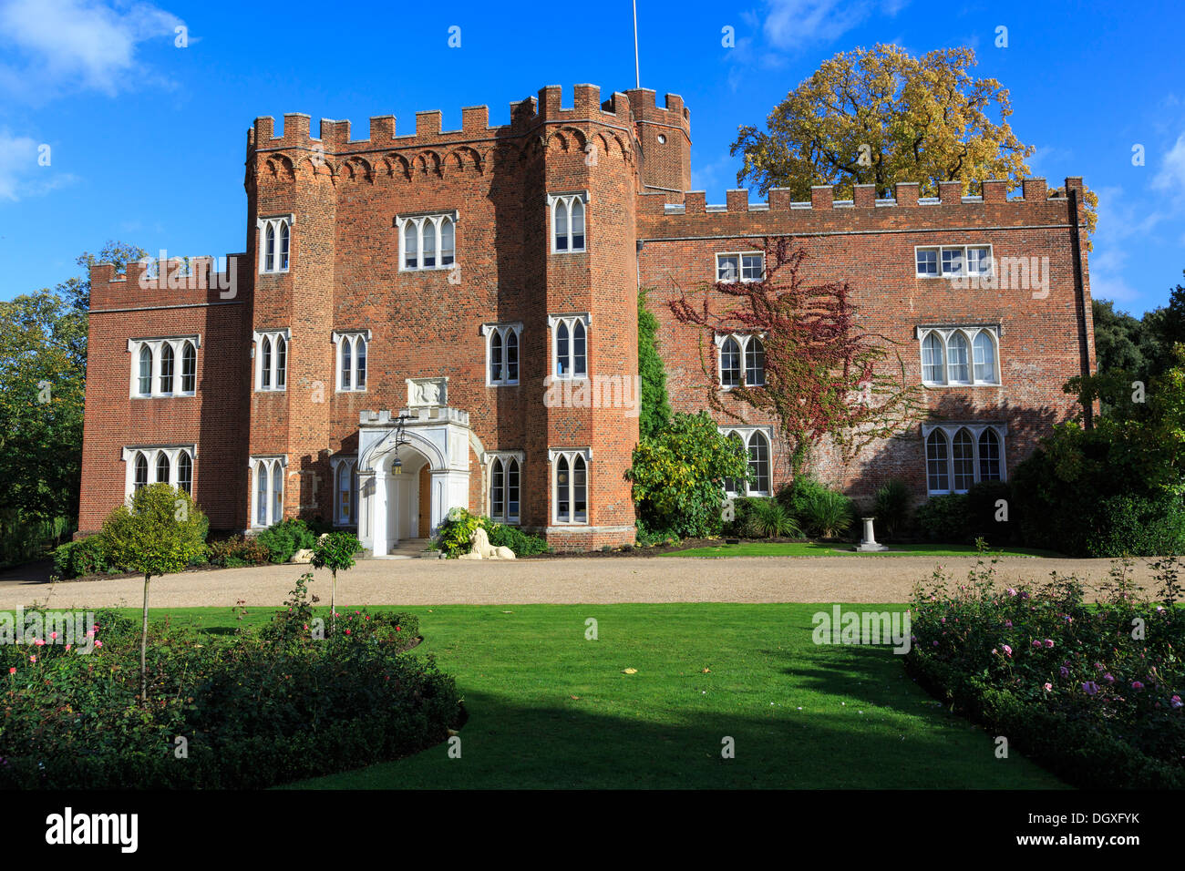 Parc du château de hertford Hertfordshire England uk go Banque D'Images