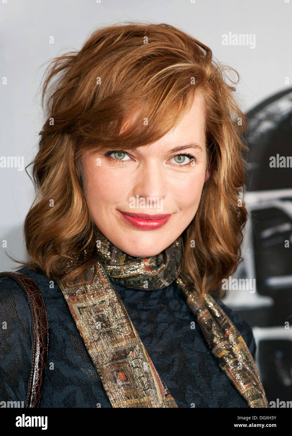 Milla Jovovich au photocall du film "Les Trois Mousquetaires" à Munich, Bavière Banque D'Images