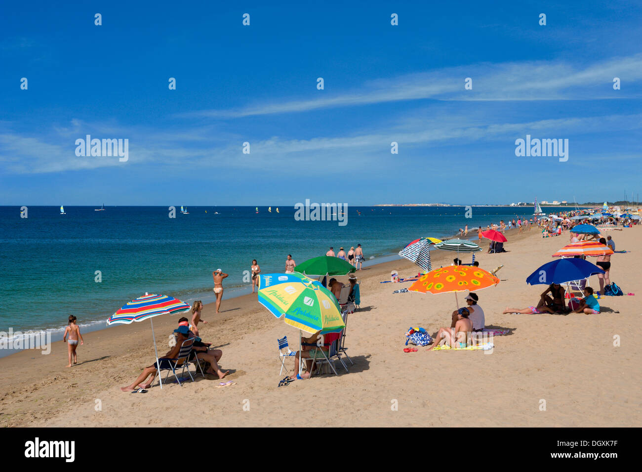 L'Espagne, la Costa de La Luz, la plage d'Islantilla Banque D'Images