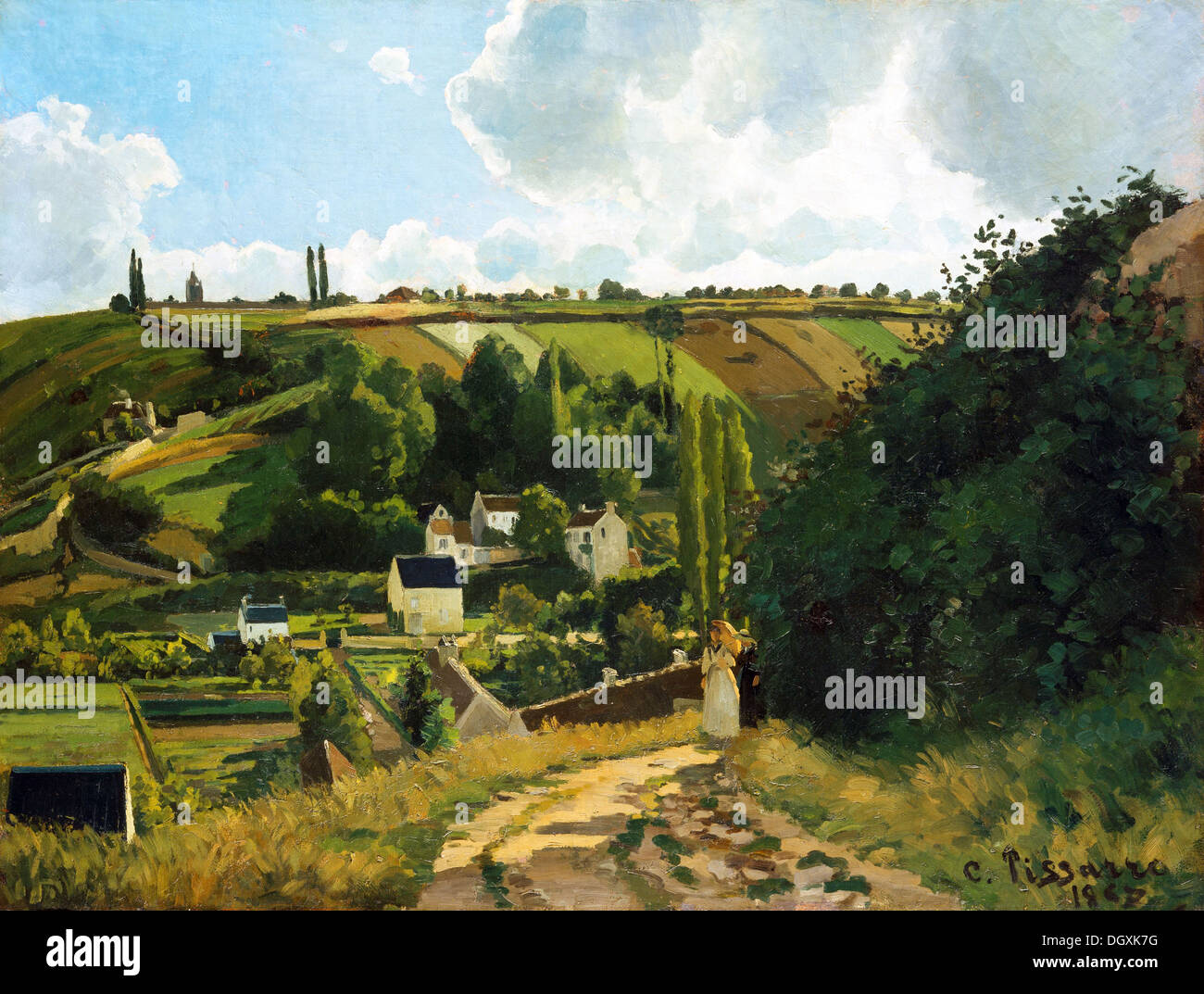Jalais Hill Pontoise - par Camille Pissarro, 1867 Banque D'Images
