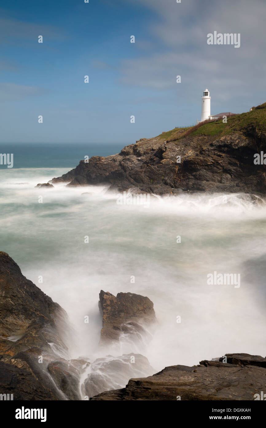 Trevose Head ; Lighthouse, Cornwall, UK Banque D'Images