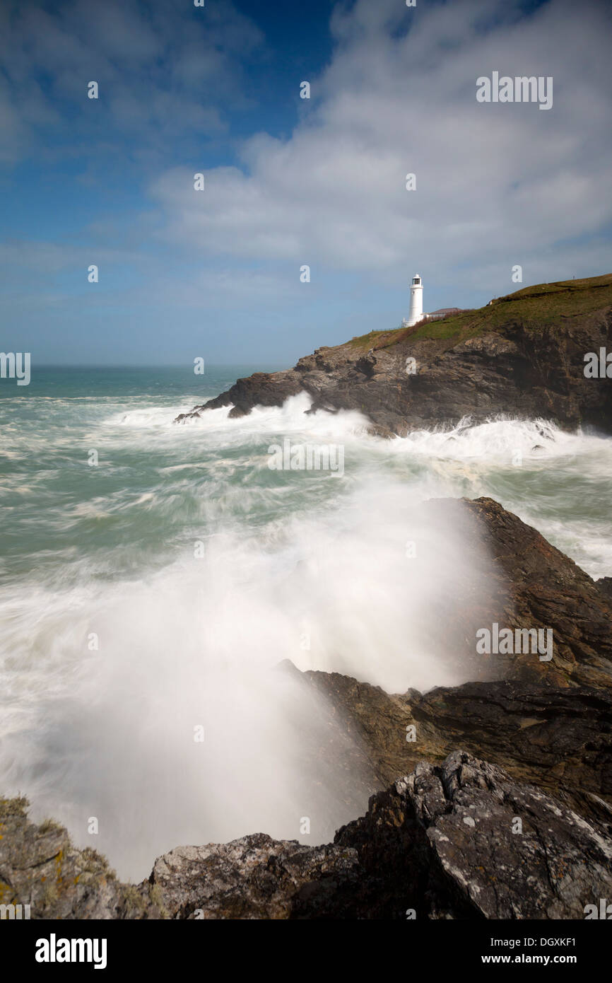 Trevose Head ; Lighthouse, Cornwall, UK Banque D'Images
