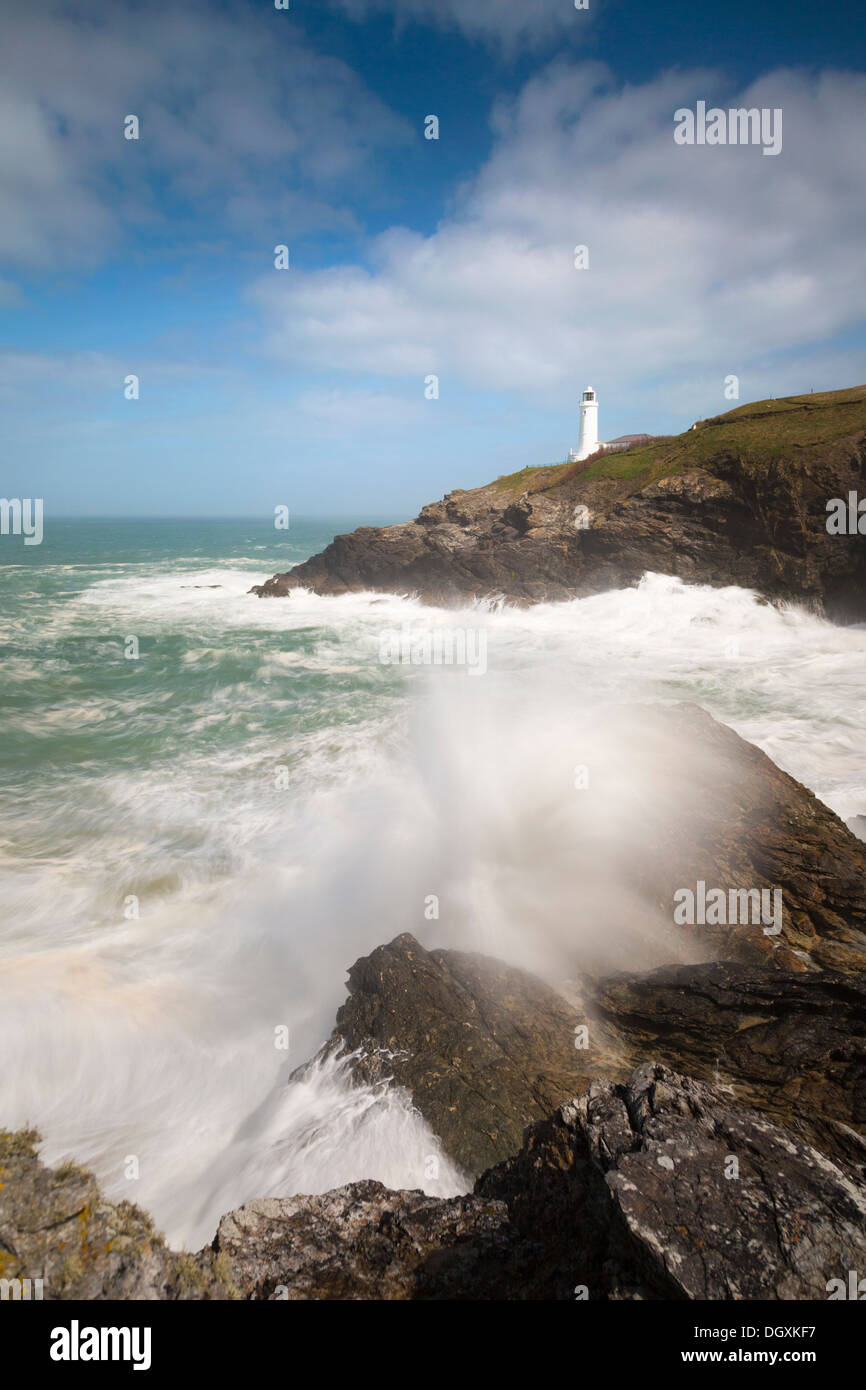 Trevose Head ; Lighthouse, Cornwall, UK Banque D'Images
